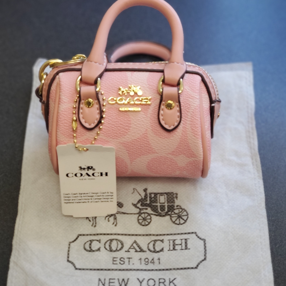 Coach Blush Pink Mini Bag with Gold Accents (No COA)